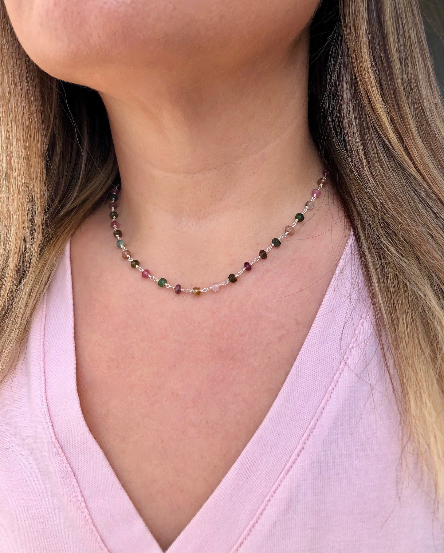 Tourmaline Necklace, October Birthstone