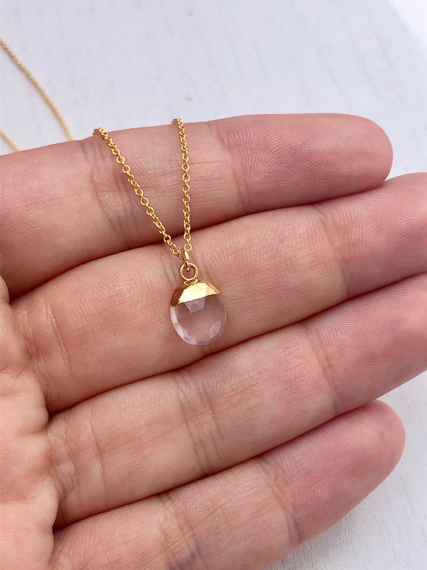 Rose Quartz Oval Pendant