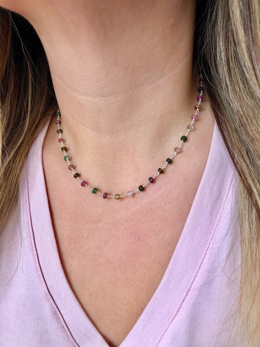 Tourmaline Necklace, October Birthstone