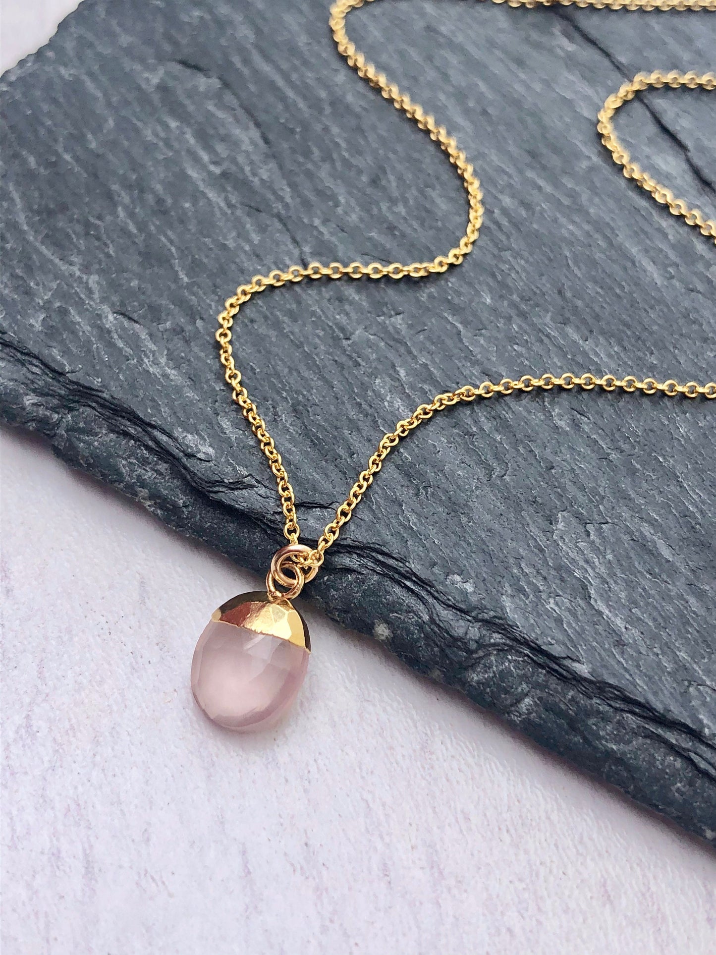 Rose Quartz Oval Pendant