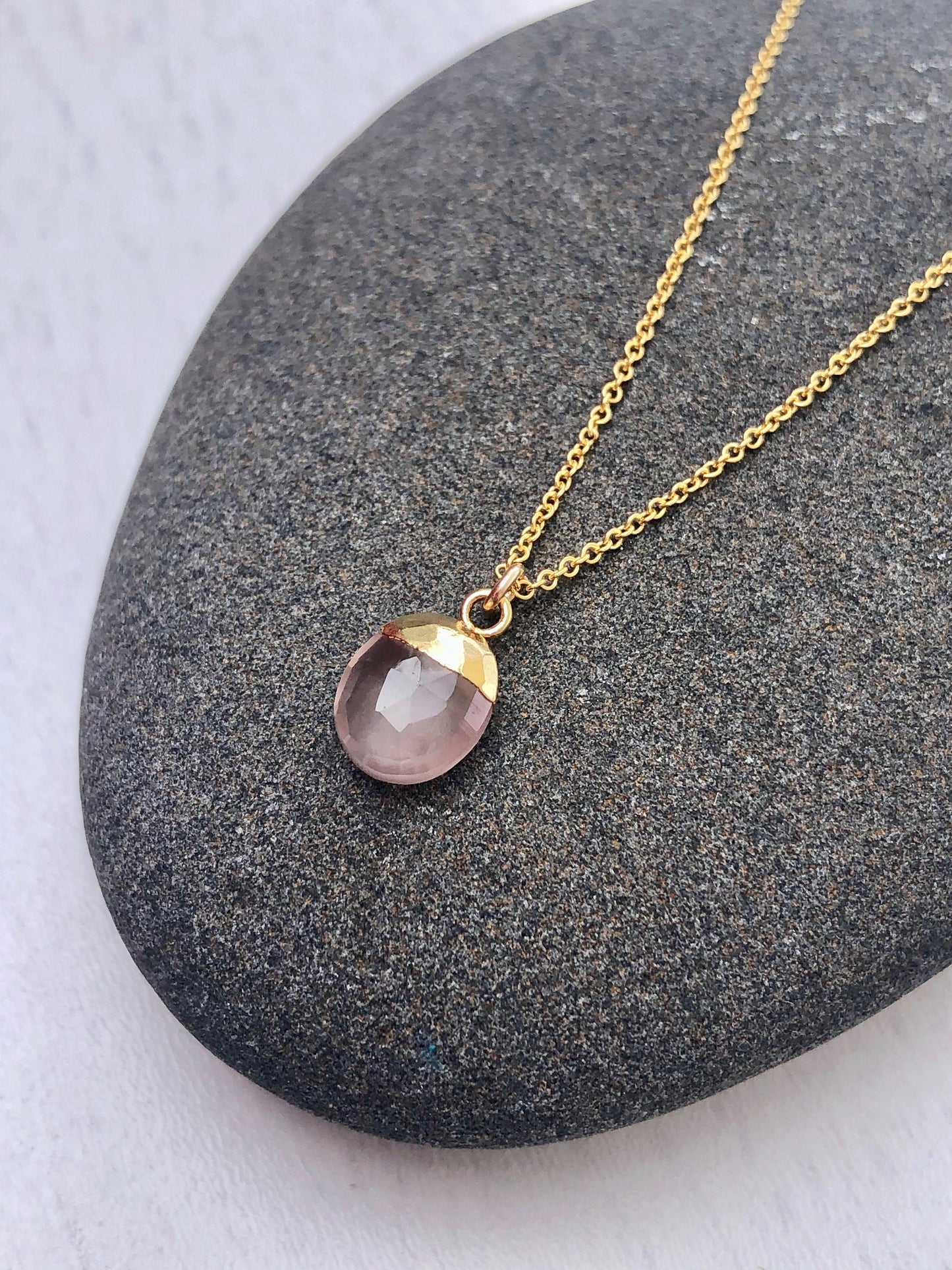 Rose Quartz Oval Pendant