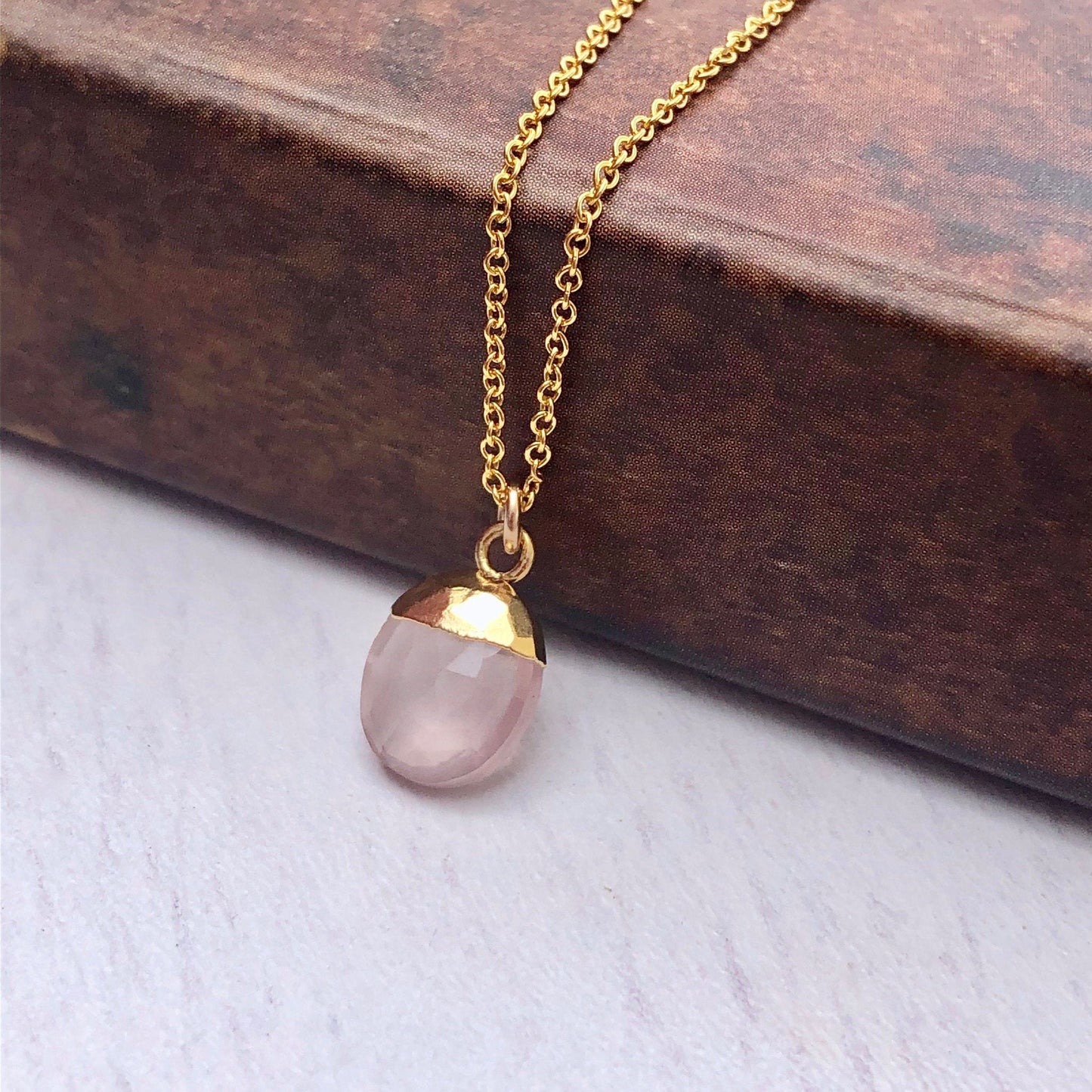 Rose Quartz Oval Pendant