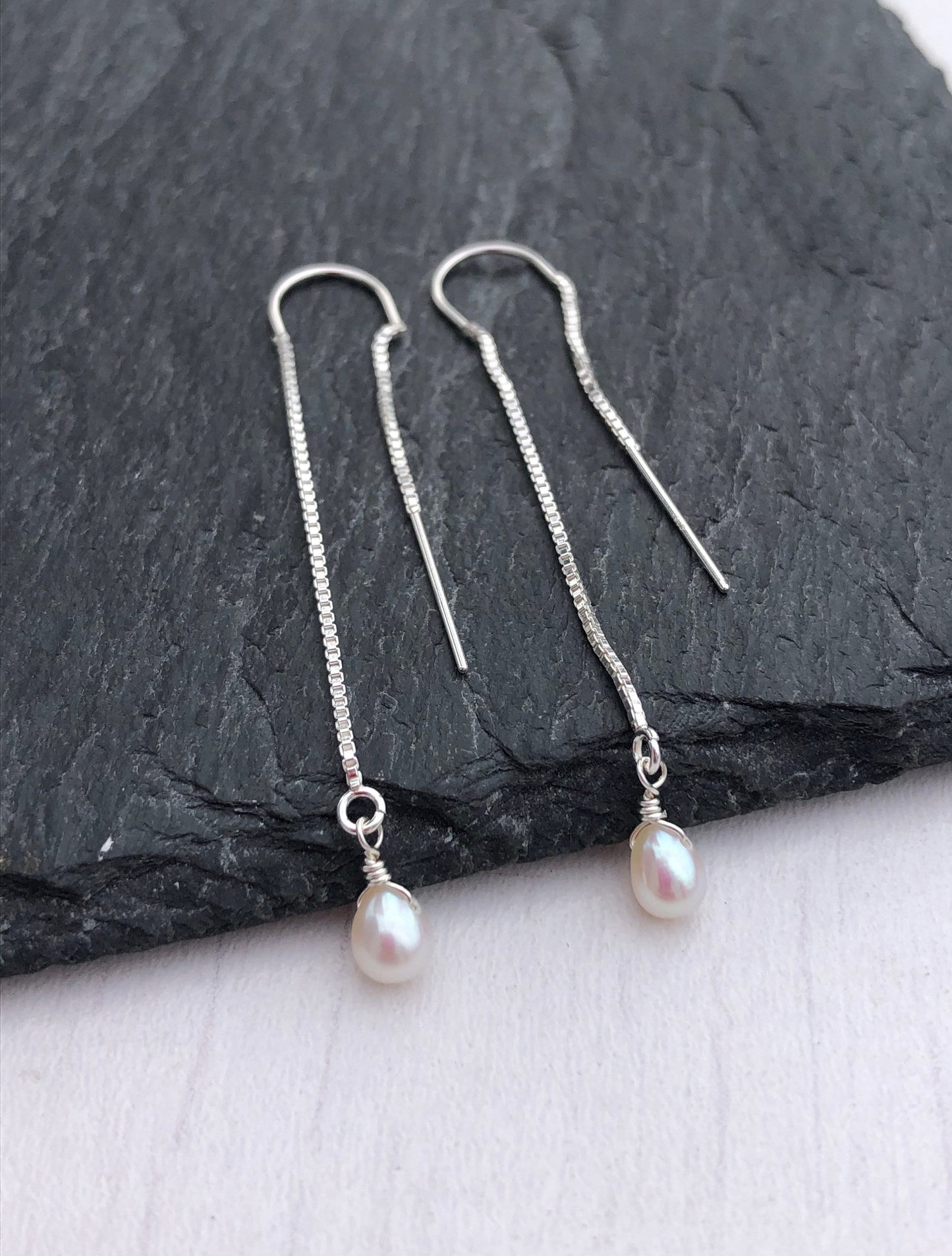 Pearl Threader Earrings