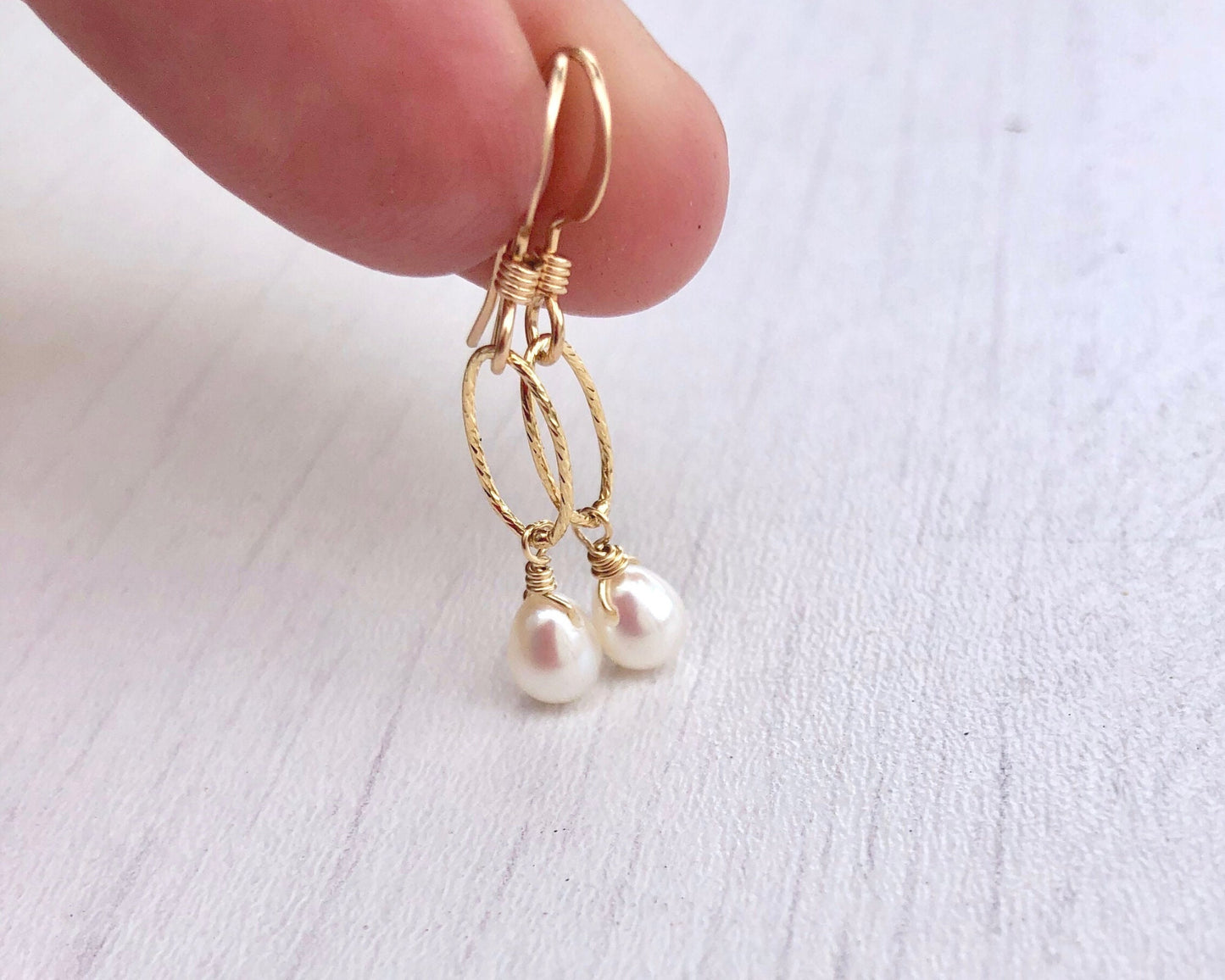 Minimalist Pearl Earrings