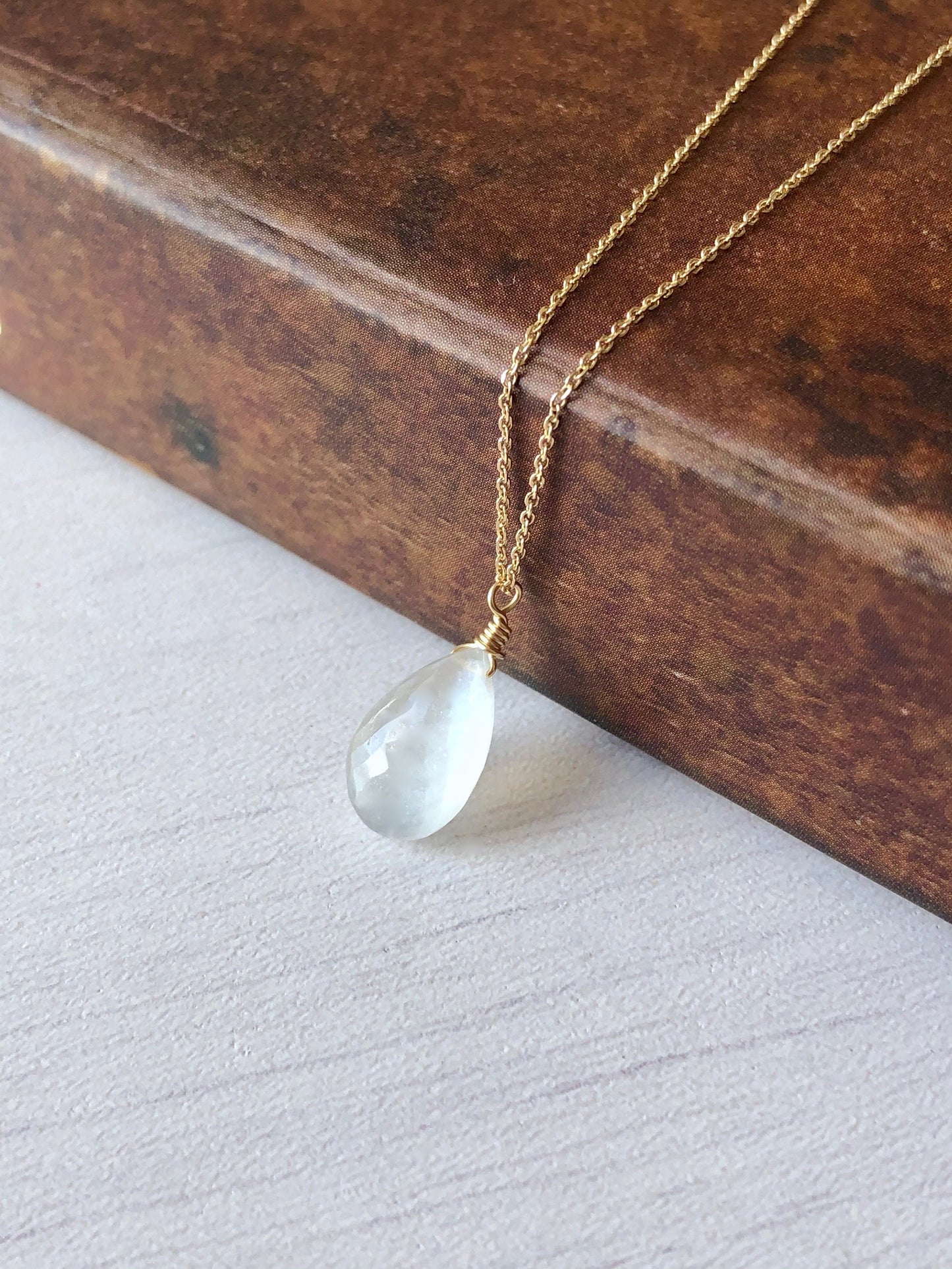 White Moonstone Necklace