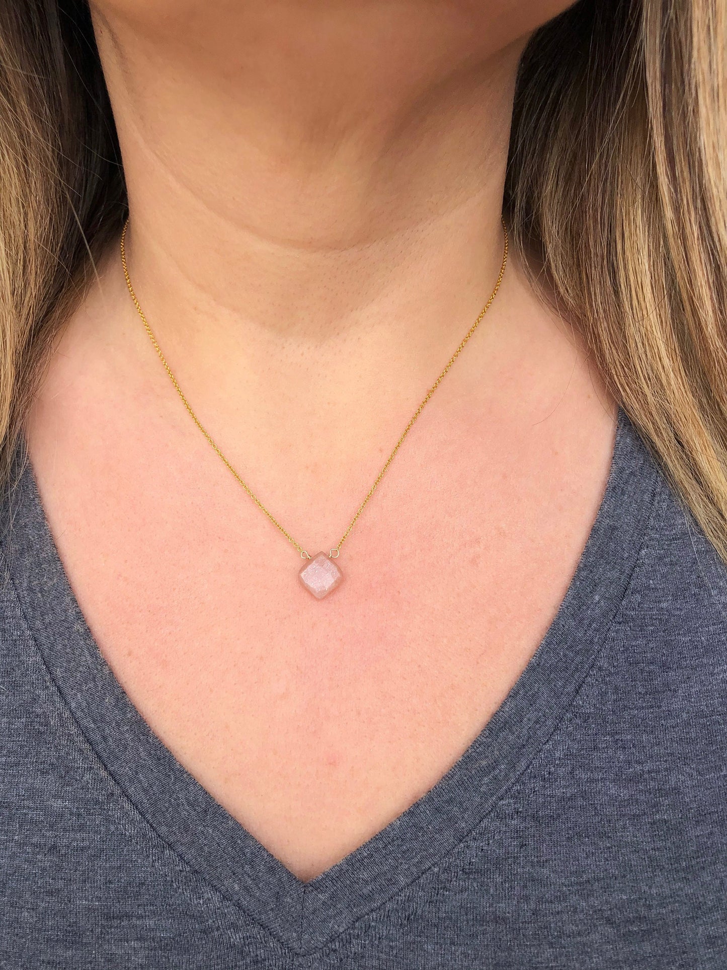 Orange Moonstone Necklace