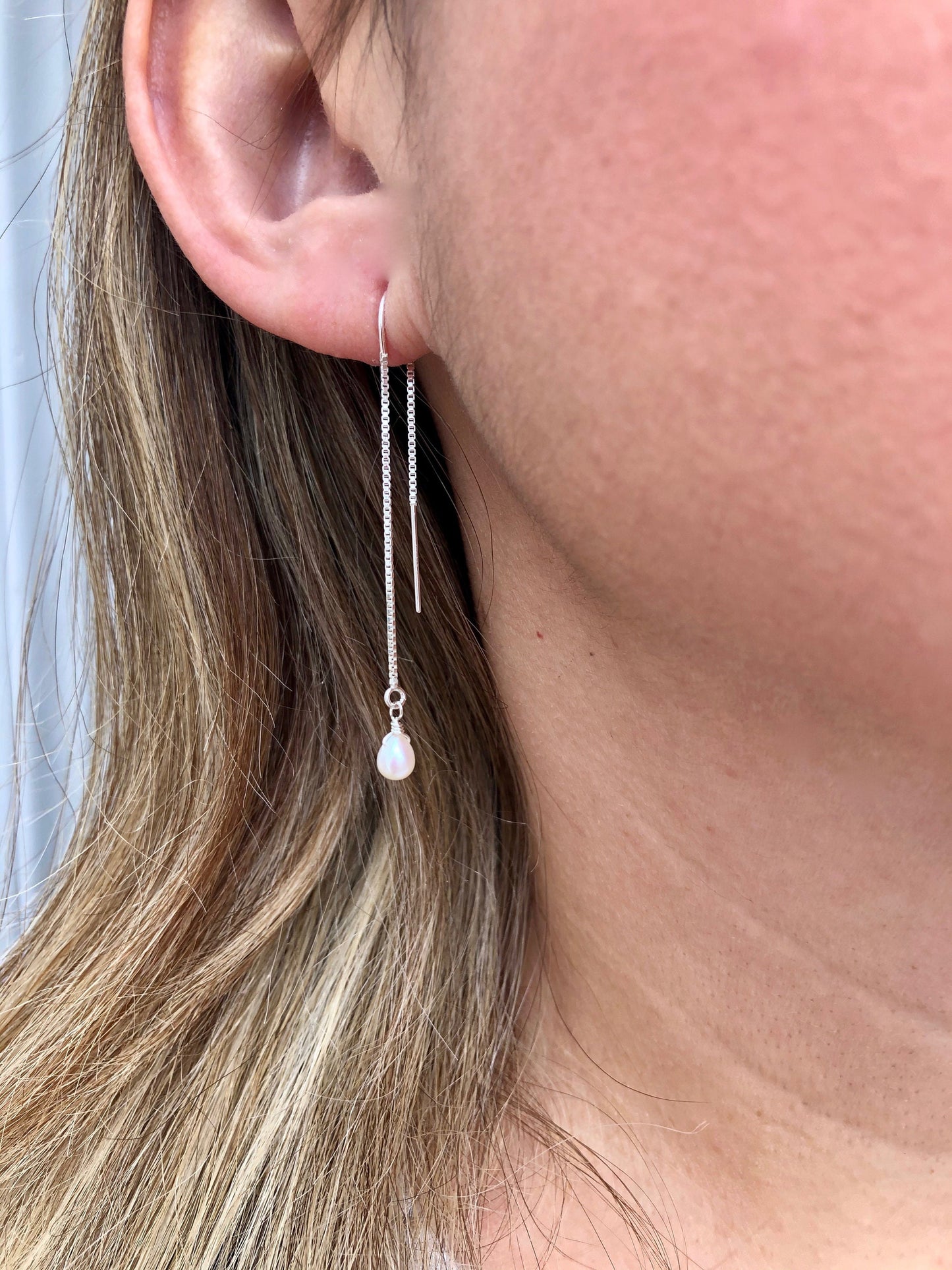 Pearl Threader Earrings