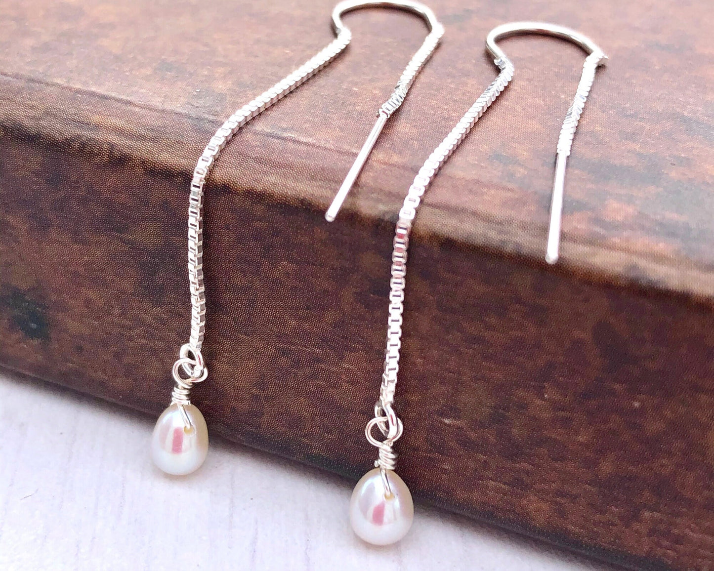 Pearl Threader Earrings