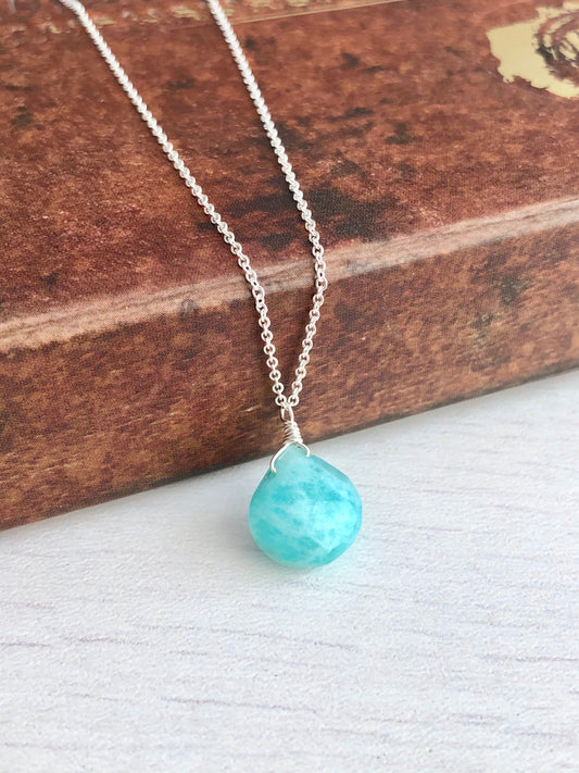 Amazonite Teardrop Necklace