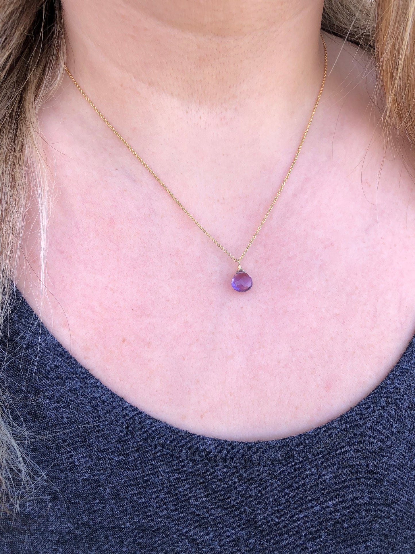 Amethyst Necklace, February Birthstone