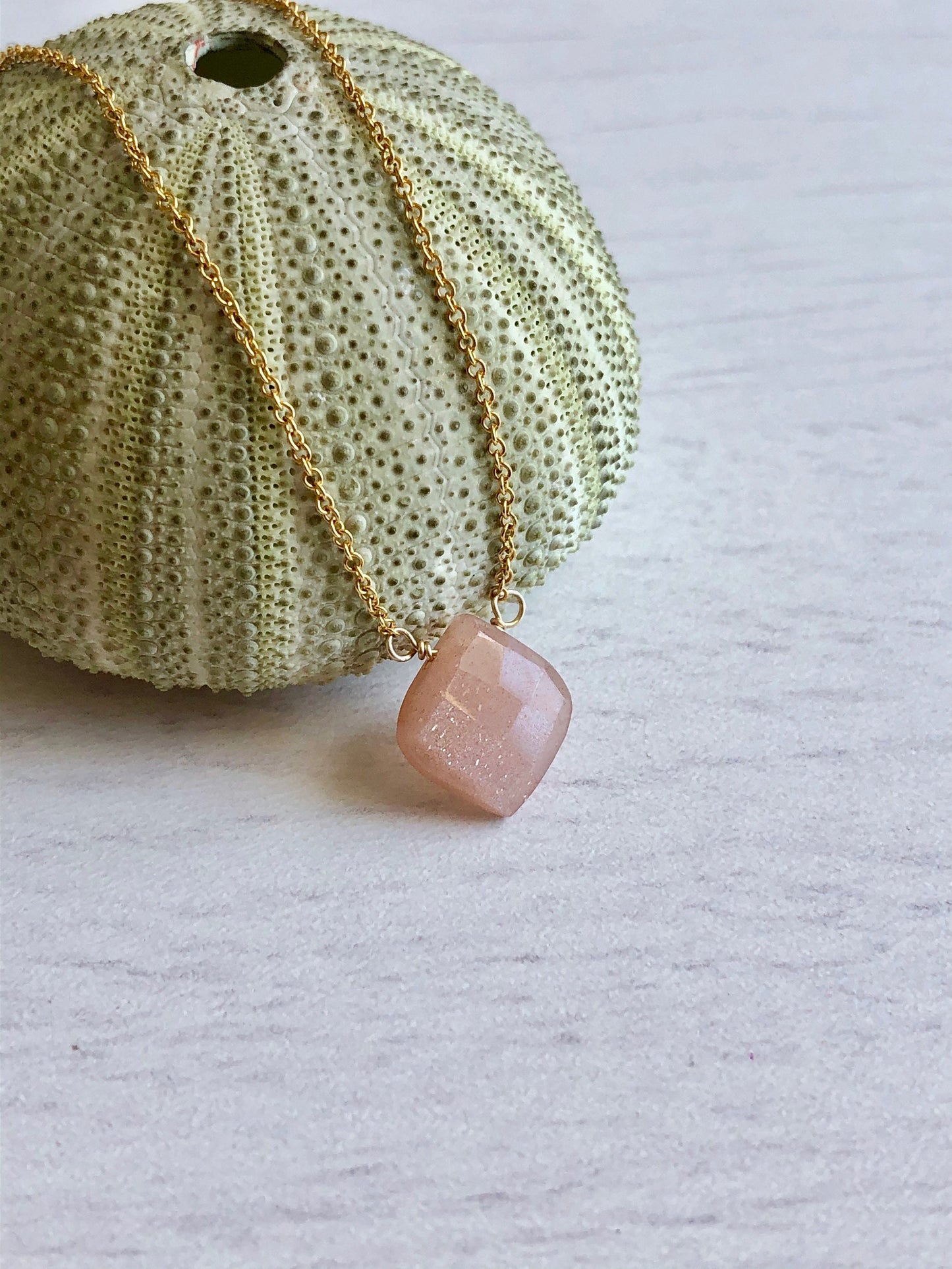 Orange Moonstone Necklace