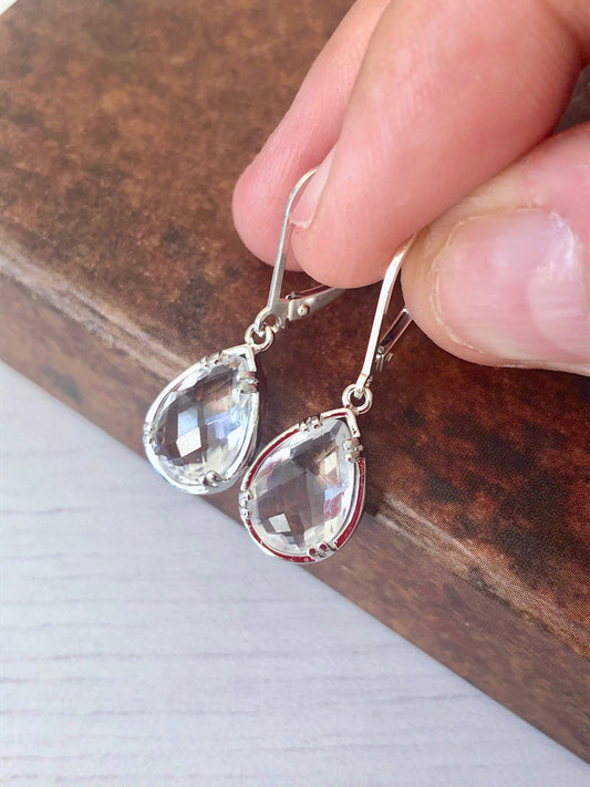 White Topaz Earrings