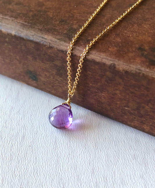 Amethyst Necklace, February Birthstone