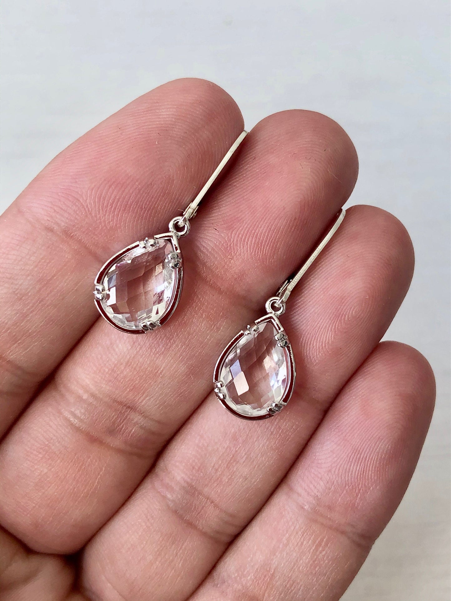 White Topaz Earrings