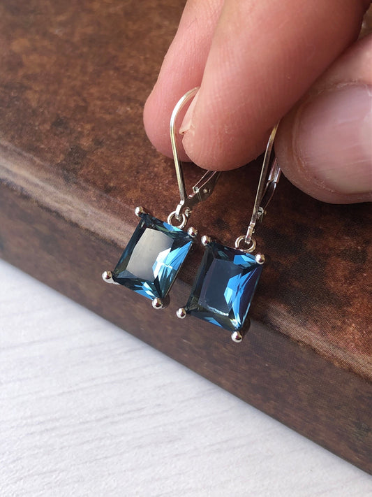 Blue Topaz Earrings