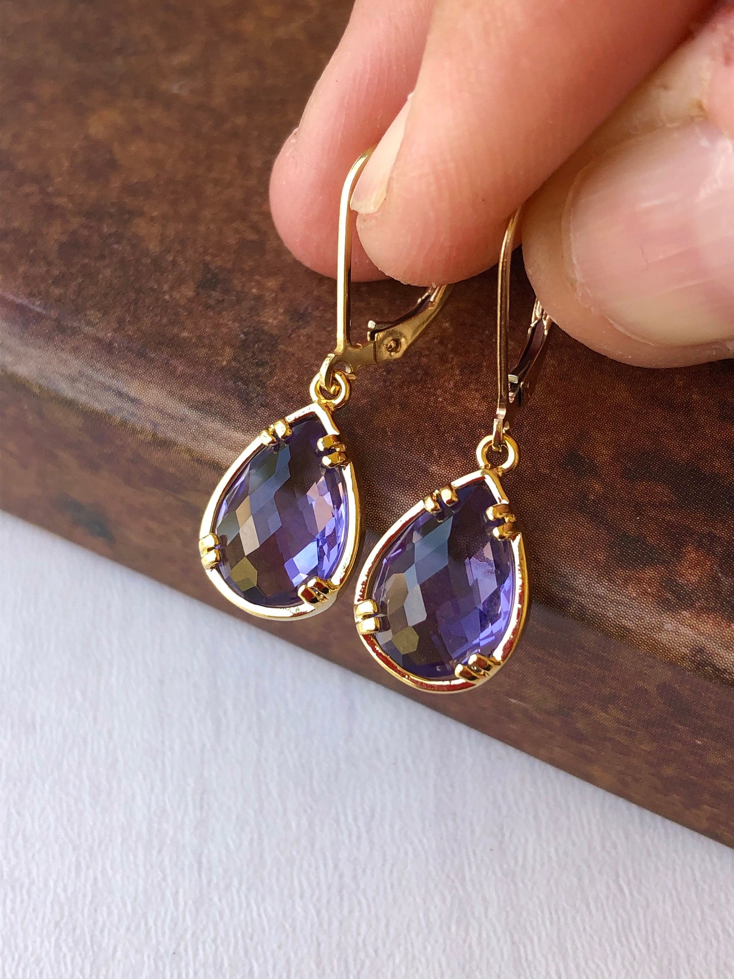 Amethyst Earrings, February Birthstone