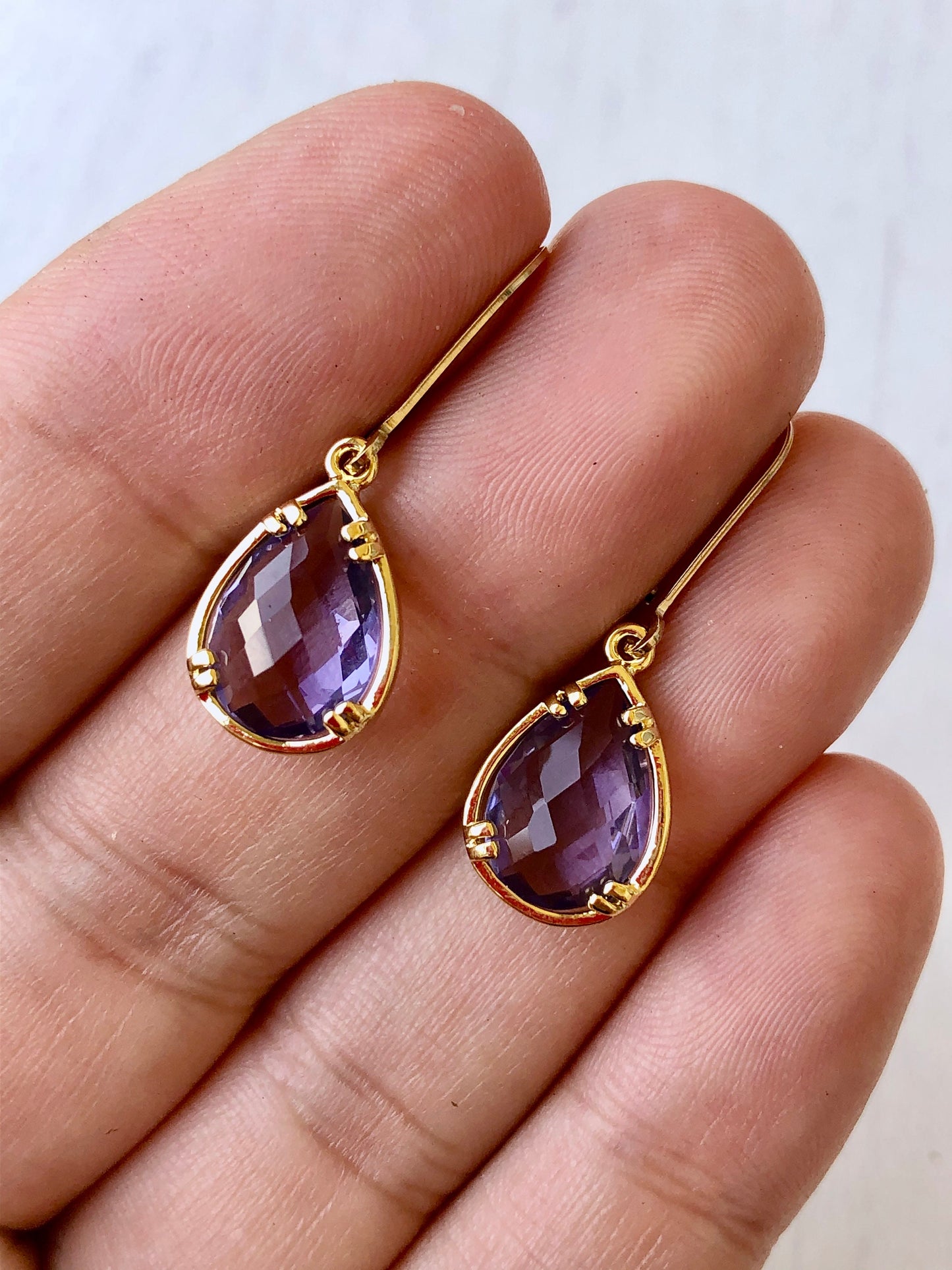 Amethyst Earrings, February Birthstone