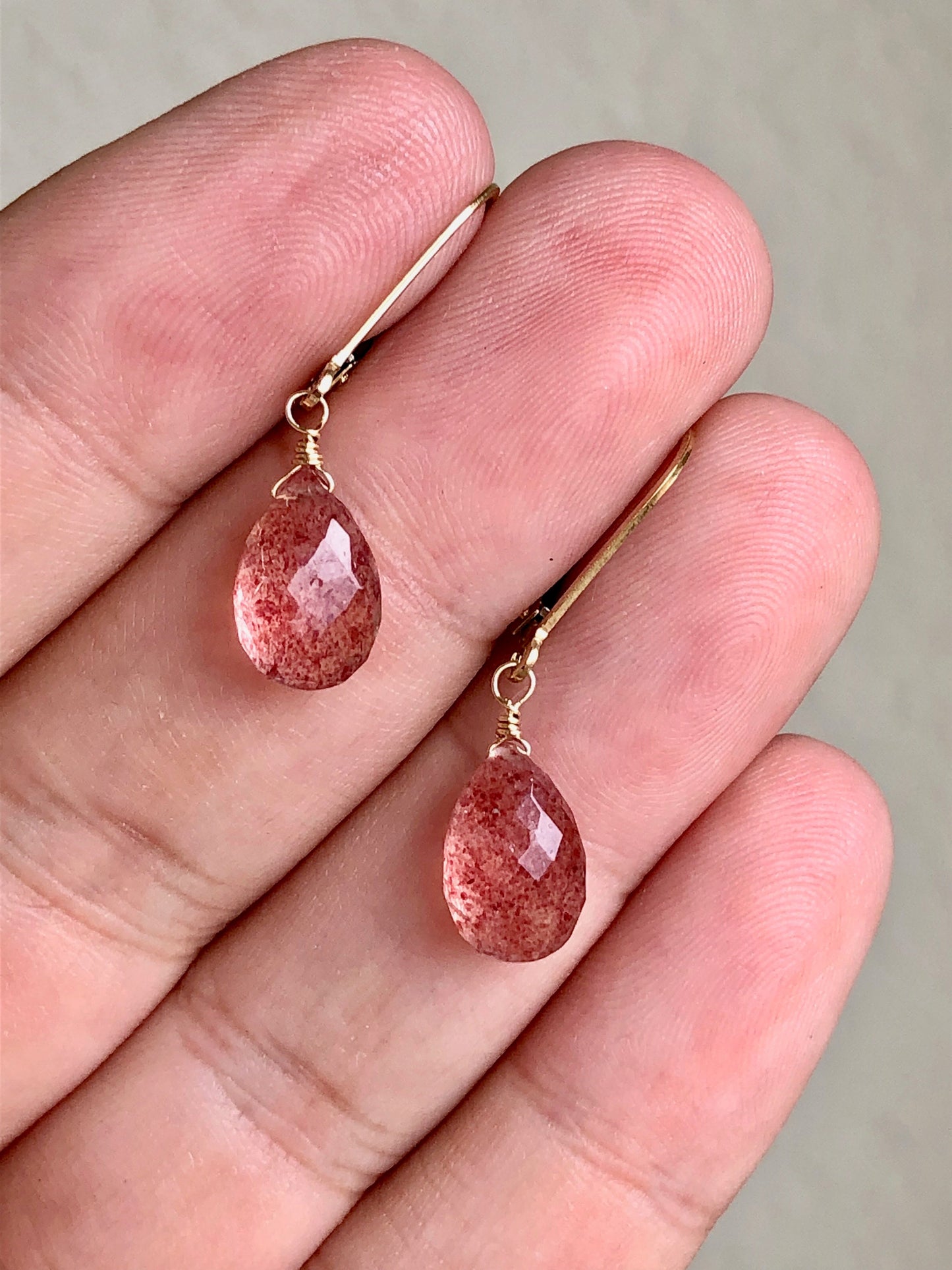 Strawberry Quartz Earrings