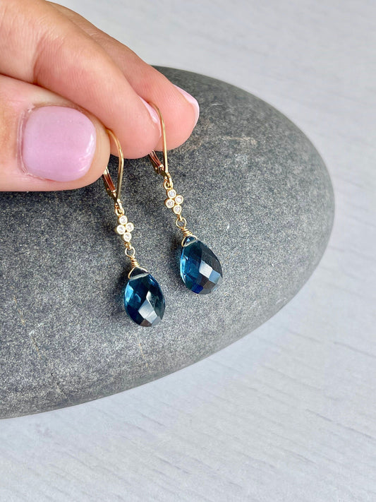 Blue Topaz Earrings