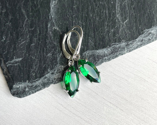 Emerald Earrings, May Birthstone