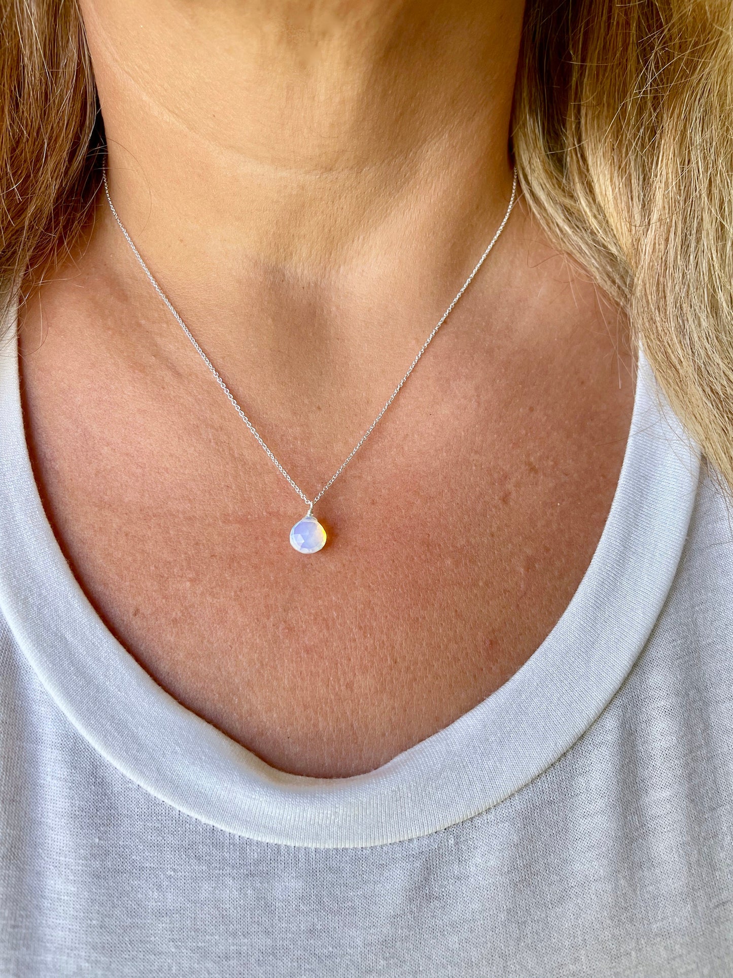 Opal Teardrop Pendant