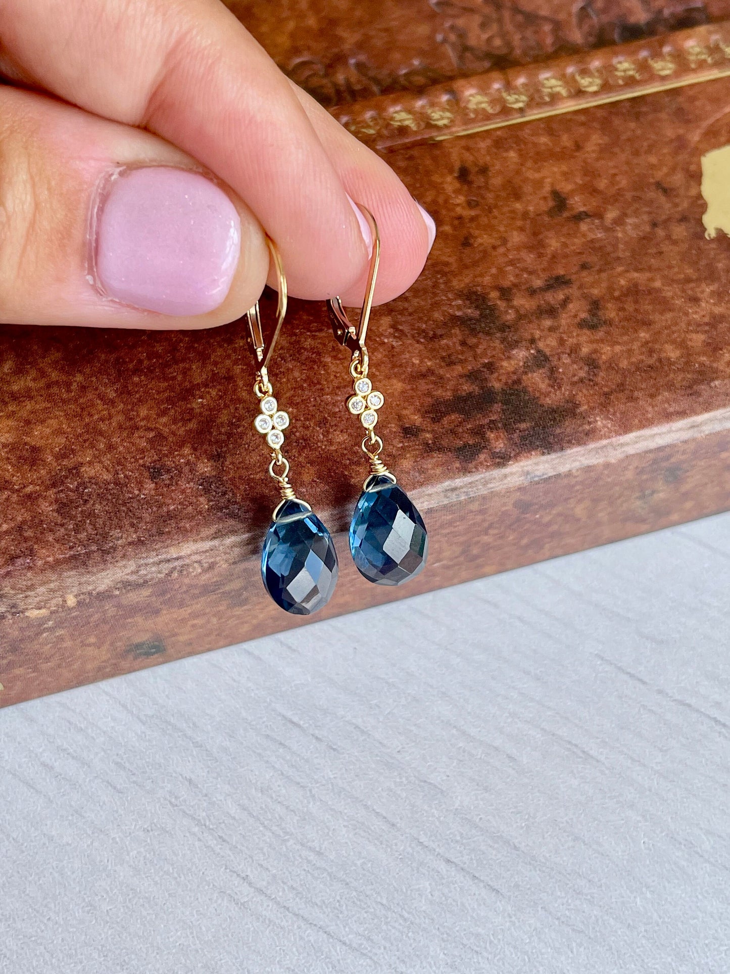 Blue Topaz Earrings