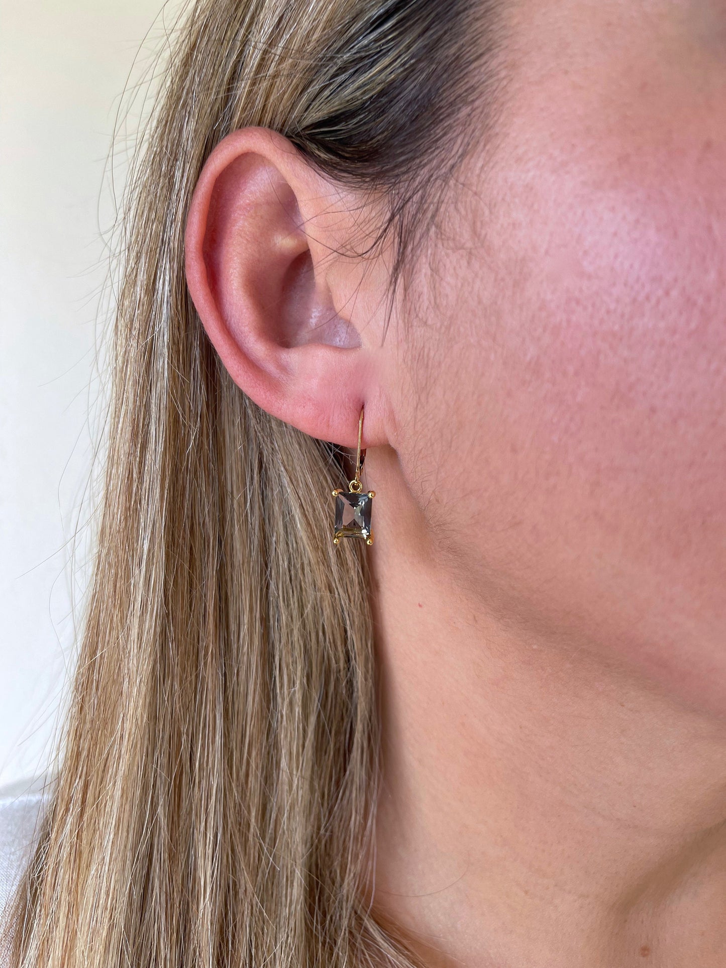 Mystic Topaz Emerald Cut Earrings