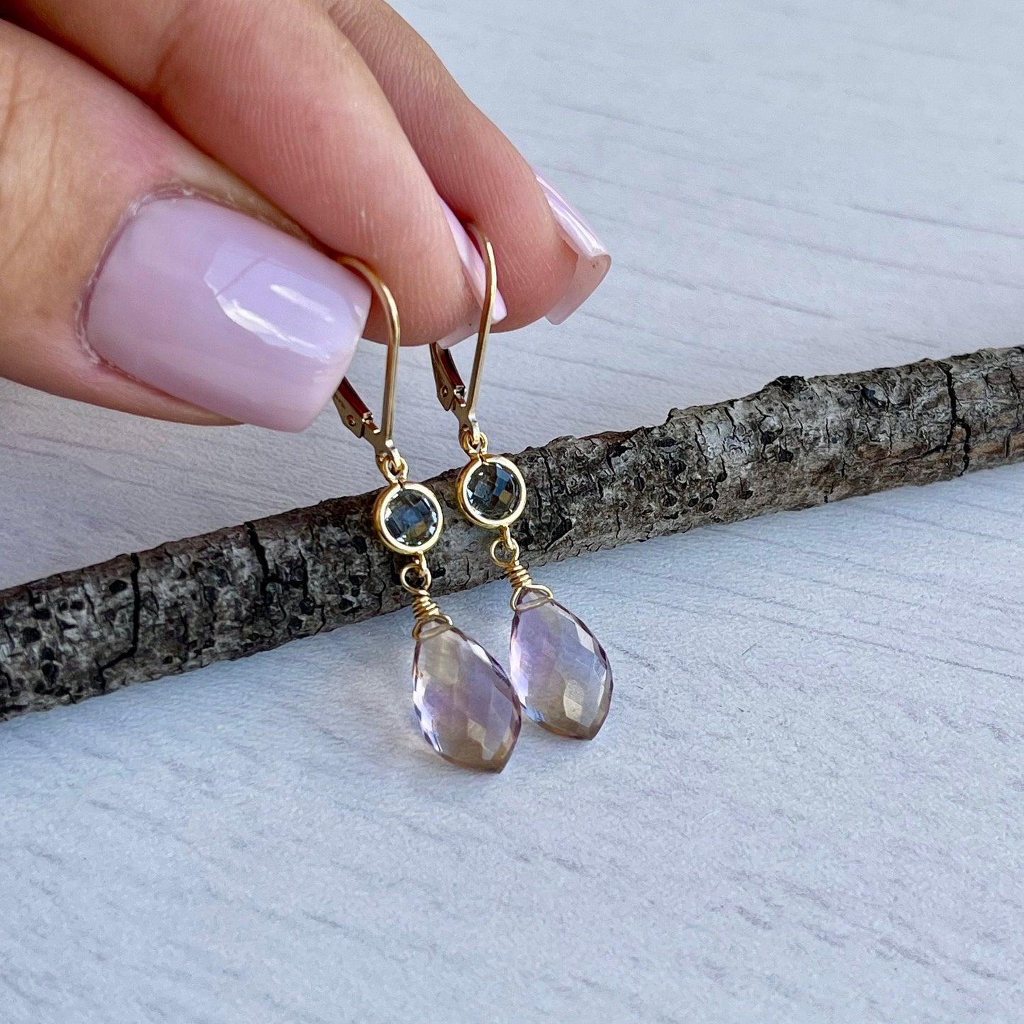 Ametrine Earrings, February Birthstone