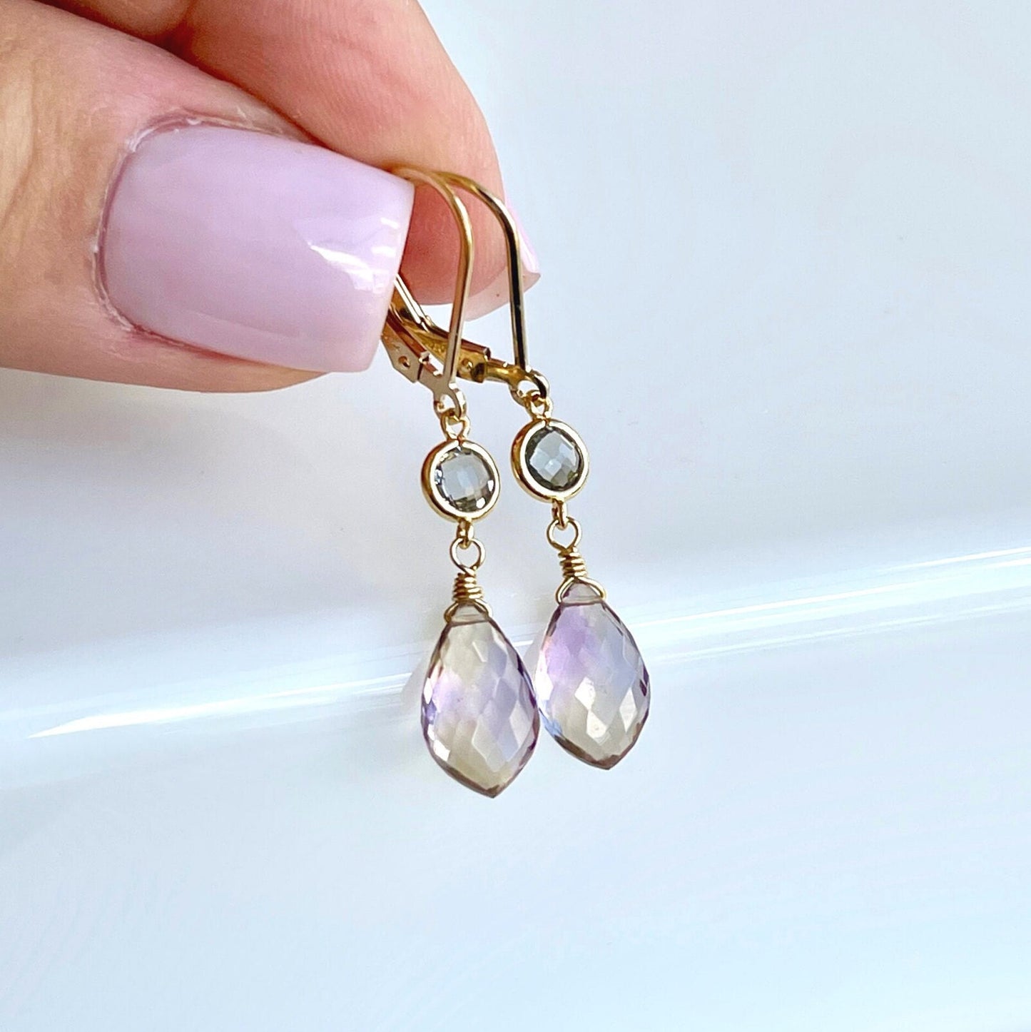 Ametrine Earrings, February Birthstone