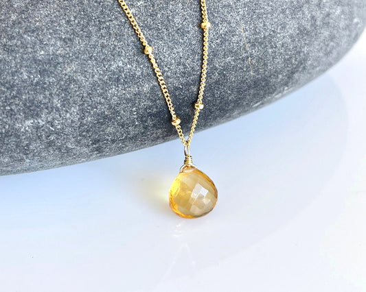 Yellow Topaz Necklace