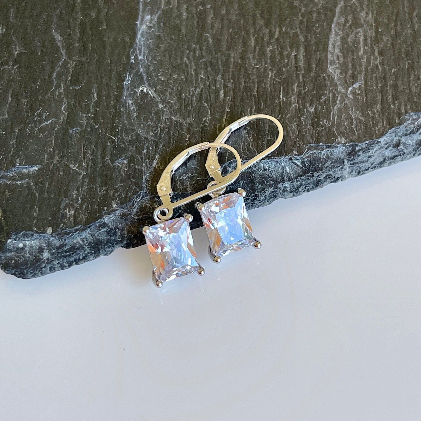 White Topaz Earrings