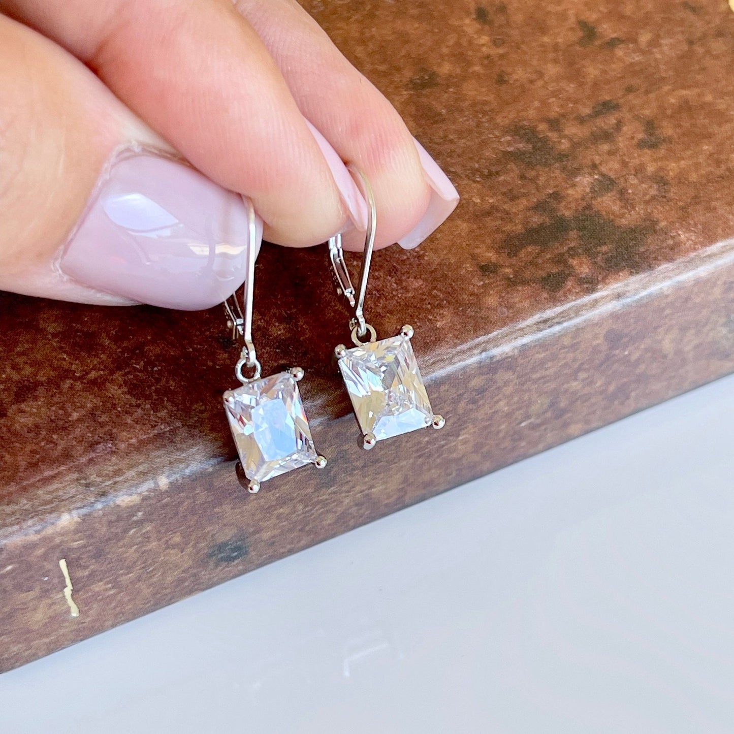 White Topaz Earrings