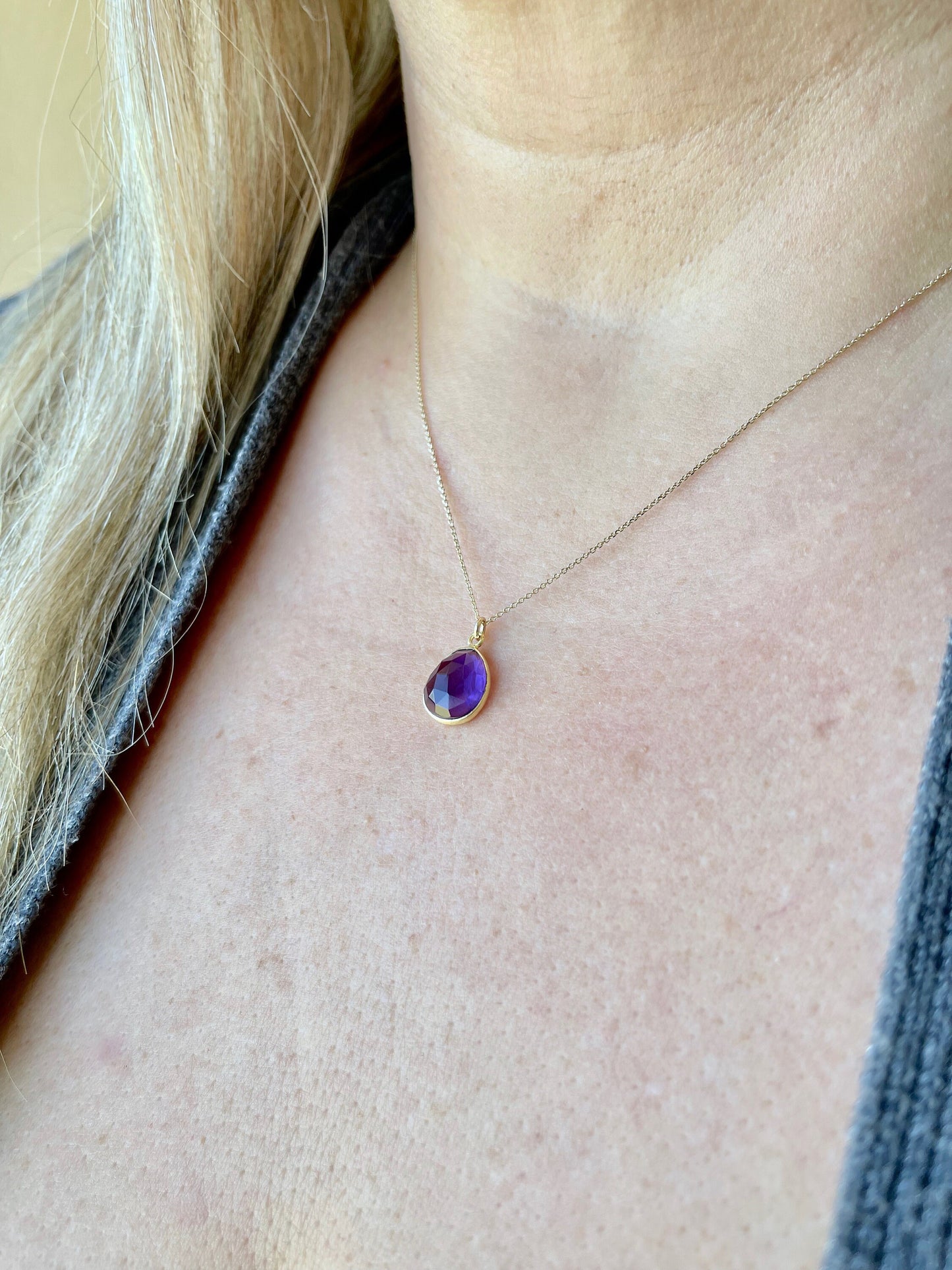 Amethyst Necklace, February Birthstone