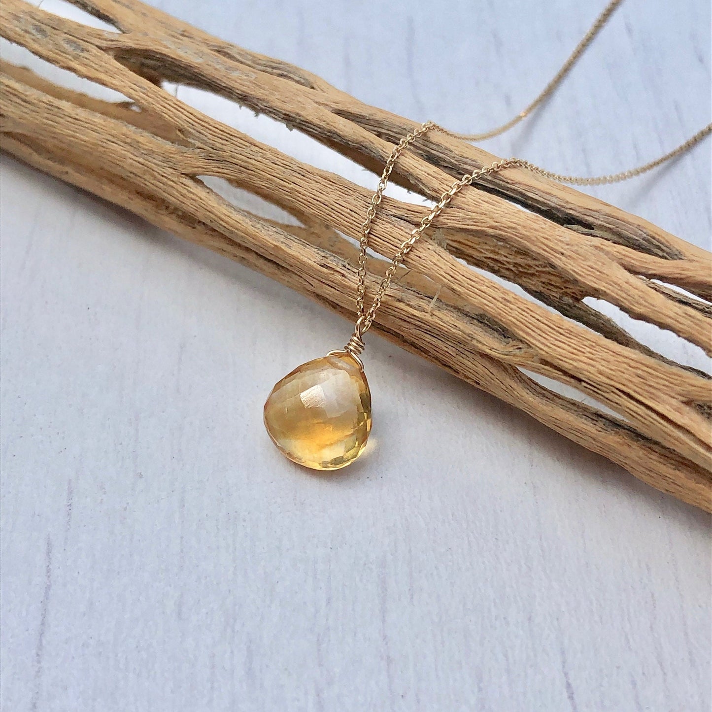 Topaz Teardrop Pendant