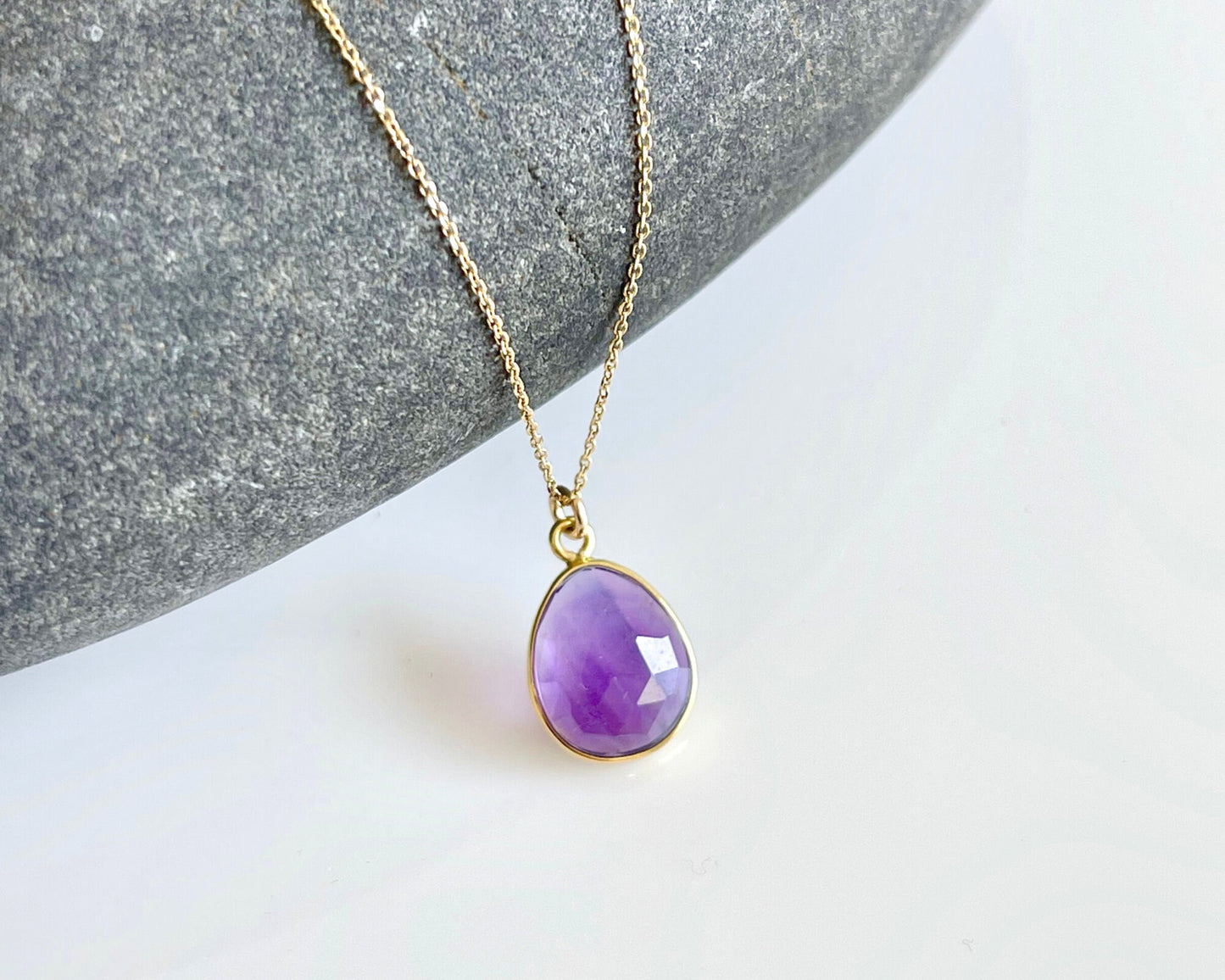 Amethyst Necklace, February Birthstone