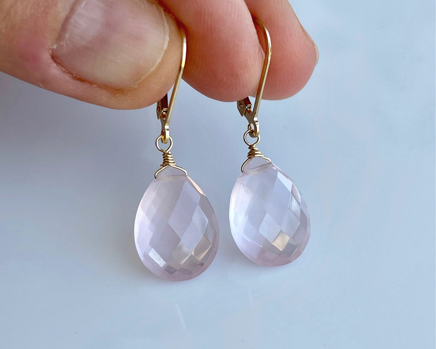 Rose Quartz Earrings