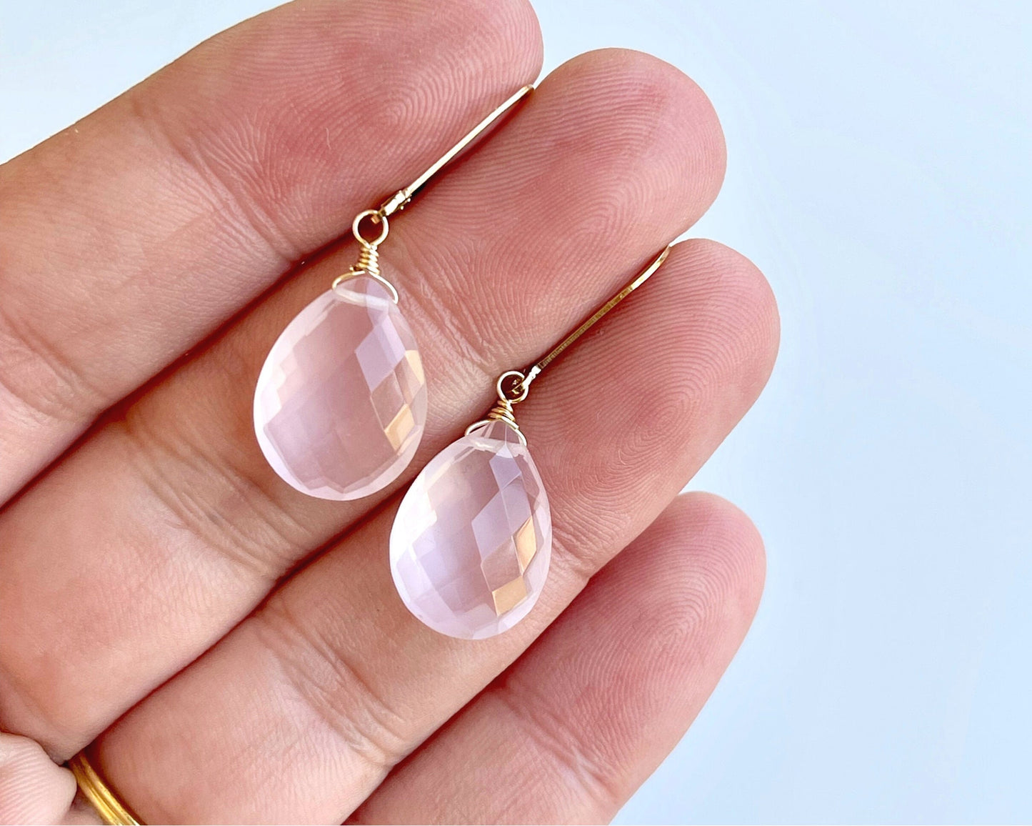 Rose Quartz Earrings