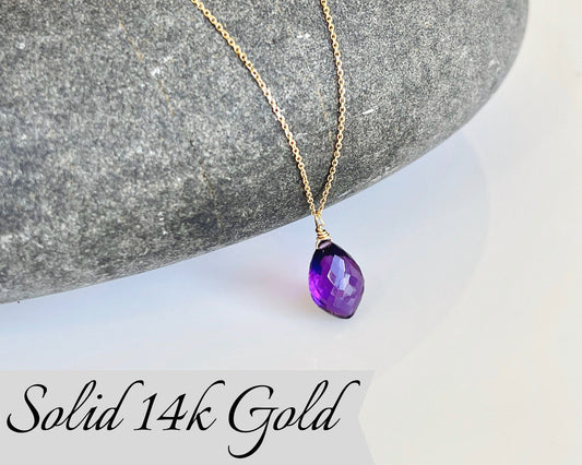 Amethyst Necklace, February Birthstone